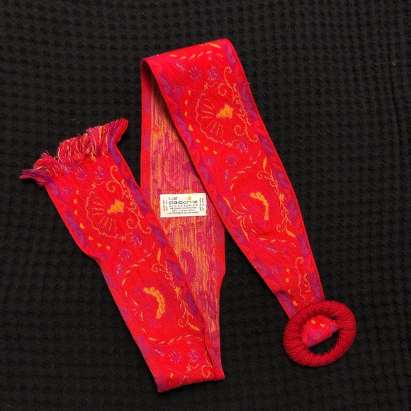 Vintage Liz Claiborne Tapestry Belt - Picture 2 of 8